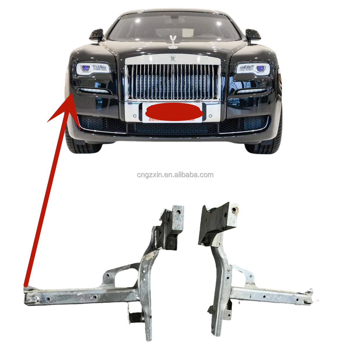 

For Rolls Royce Wraith Ghost Headlight Fixing Bracket Left and Right Original Second-hand OEM 51647353635 51647353636
