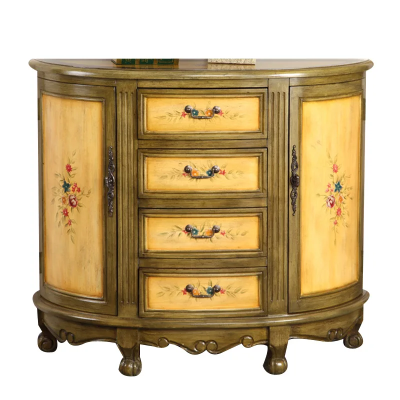 CX foyer aisle corridor table vintage painted four-bucket two-door locker