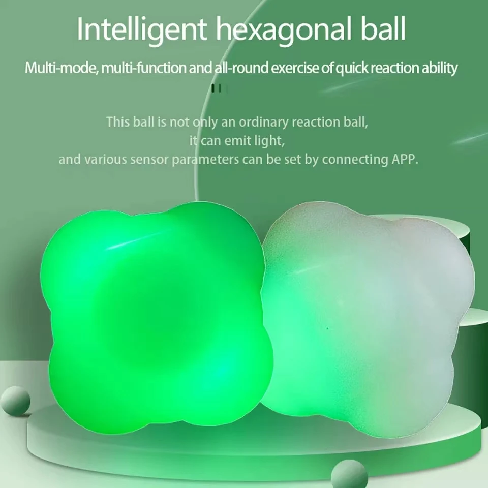 Intelligent Response Hexagonal Ball Hand-Eye Coordination Agile Training Digital Sensor Response