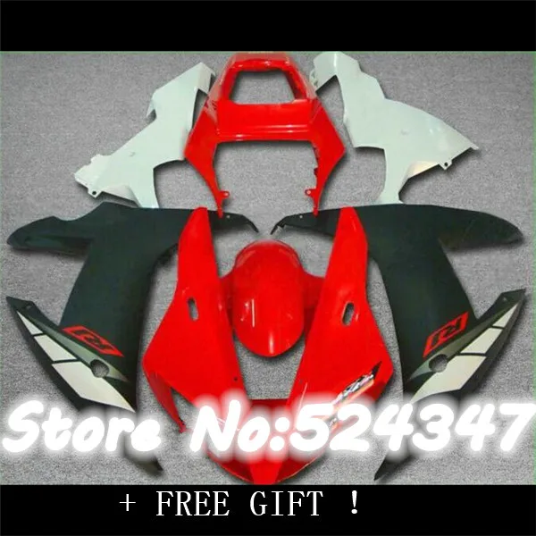 Fitment body parts for  fairings YZF R6 2003 2004 2005  red white black fairing kit r6 03 04 05 for Yamaha-Hey