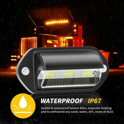 6LED Truck License Plate Light 1pcs Car Van Passenger Trailer Tail Light Side Light 12-24V IP67 Waterproof 6500K Led Work Light