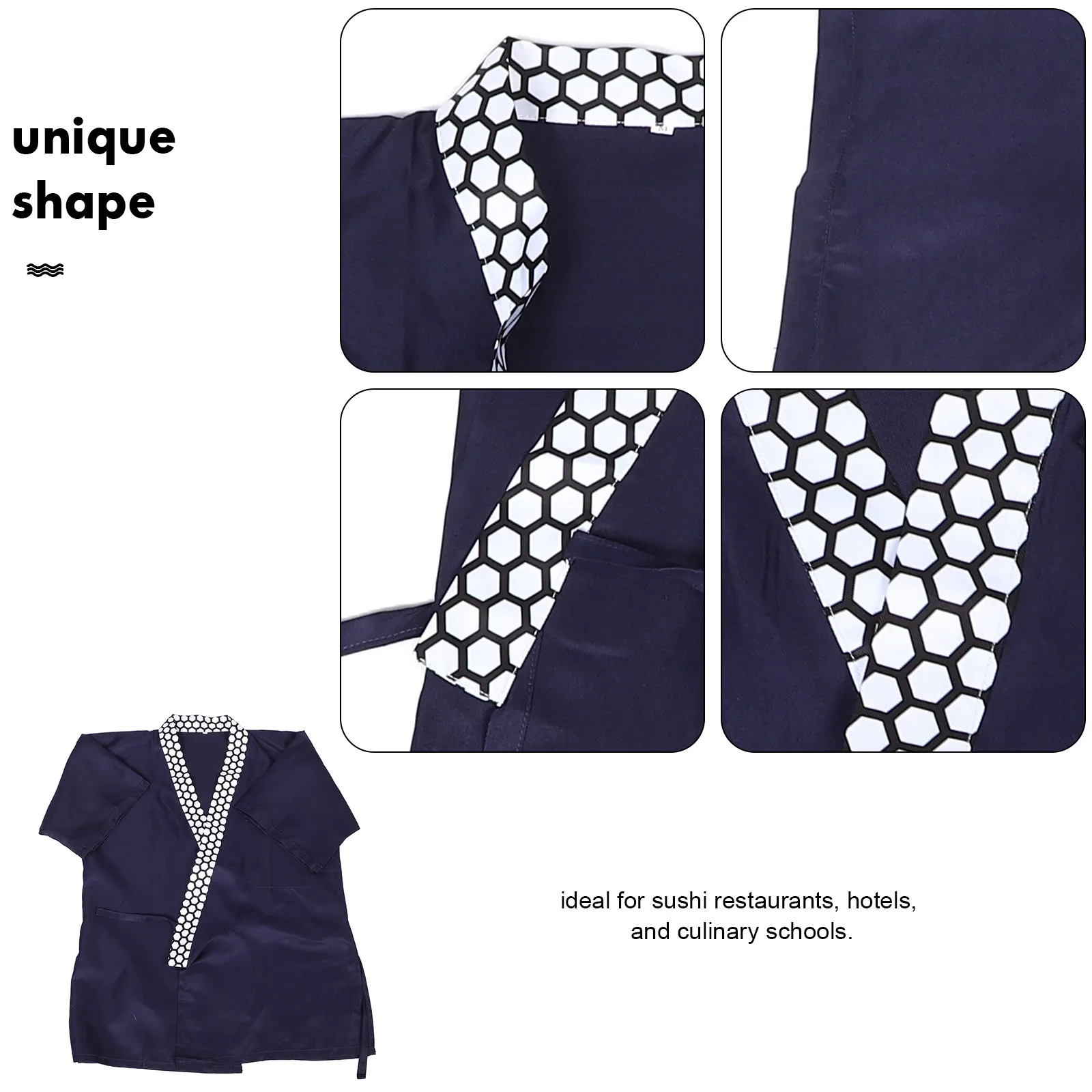 Japanese Chef Work Clothes Sushi Coat Kimono Uniform for Men Women Restaurant Workwear Traditional Ninja Jacket