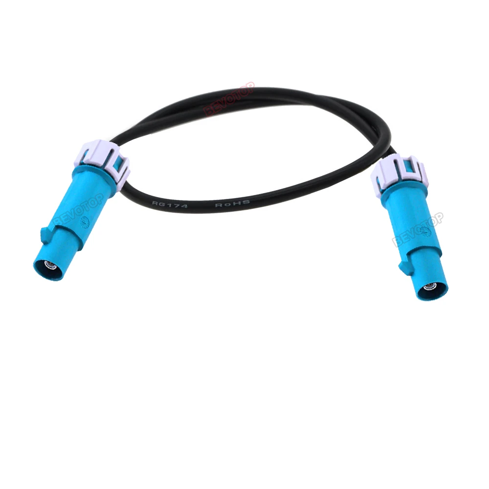 1PCS Waterproof Fakra Cable Code A/B/C/D/F/G/H/I/K/Z Male to Male Plug Connector Car Video Fakra Jumper RG174 Pigtail BEVOTOP