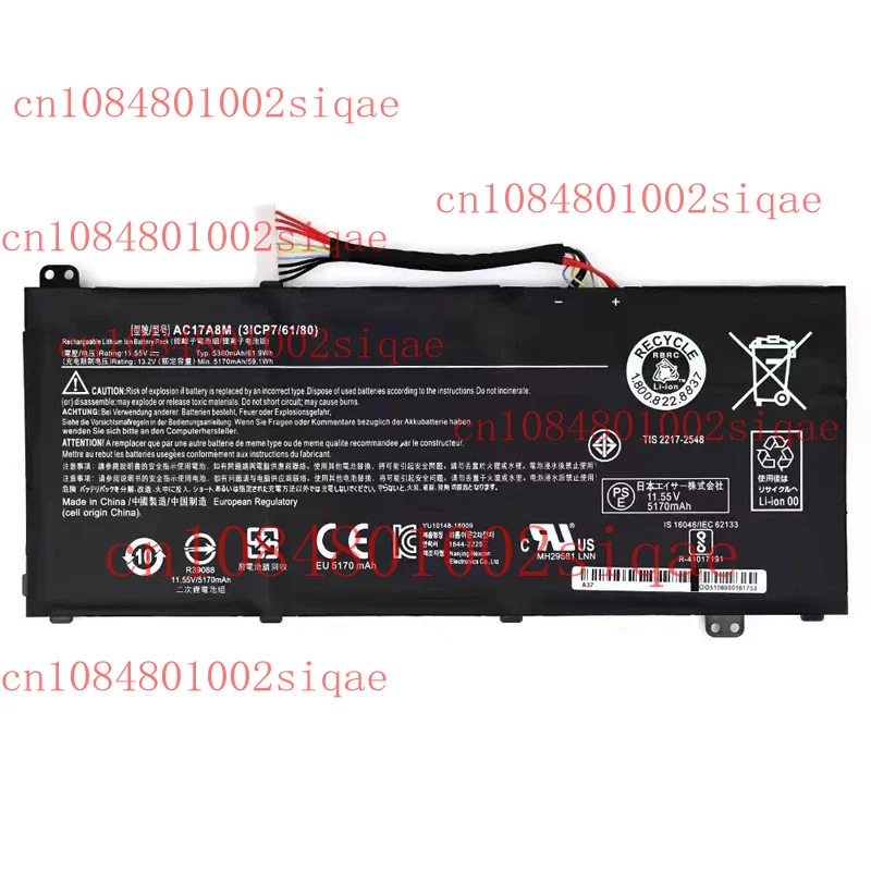 

Новый аккумулятор AC17A8M для Acer Spin 3 SP314-52 TravelMate X3 TMX3310-M
