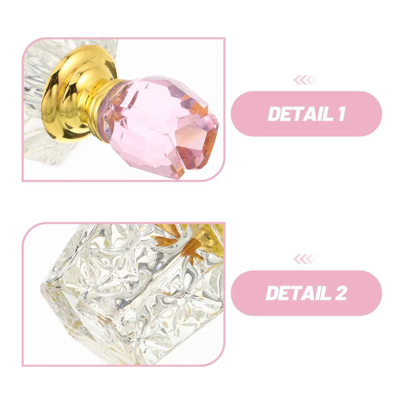 Transparent Crystal Glass Perfume Bottle Elegant Decorative Refillable Home Fragrance Spray Container Portable Clear Glass - view 3