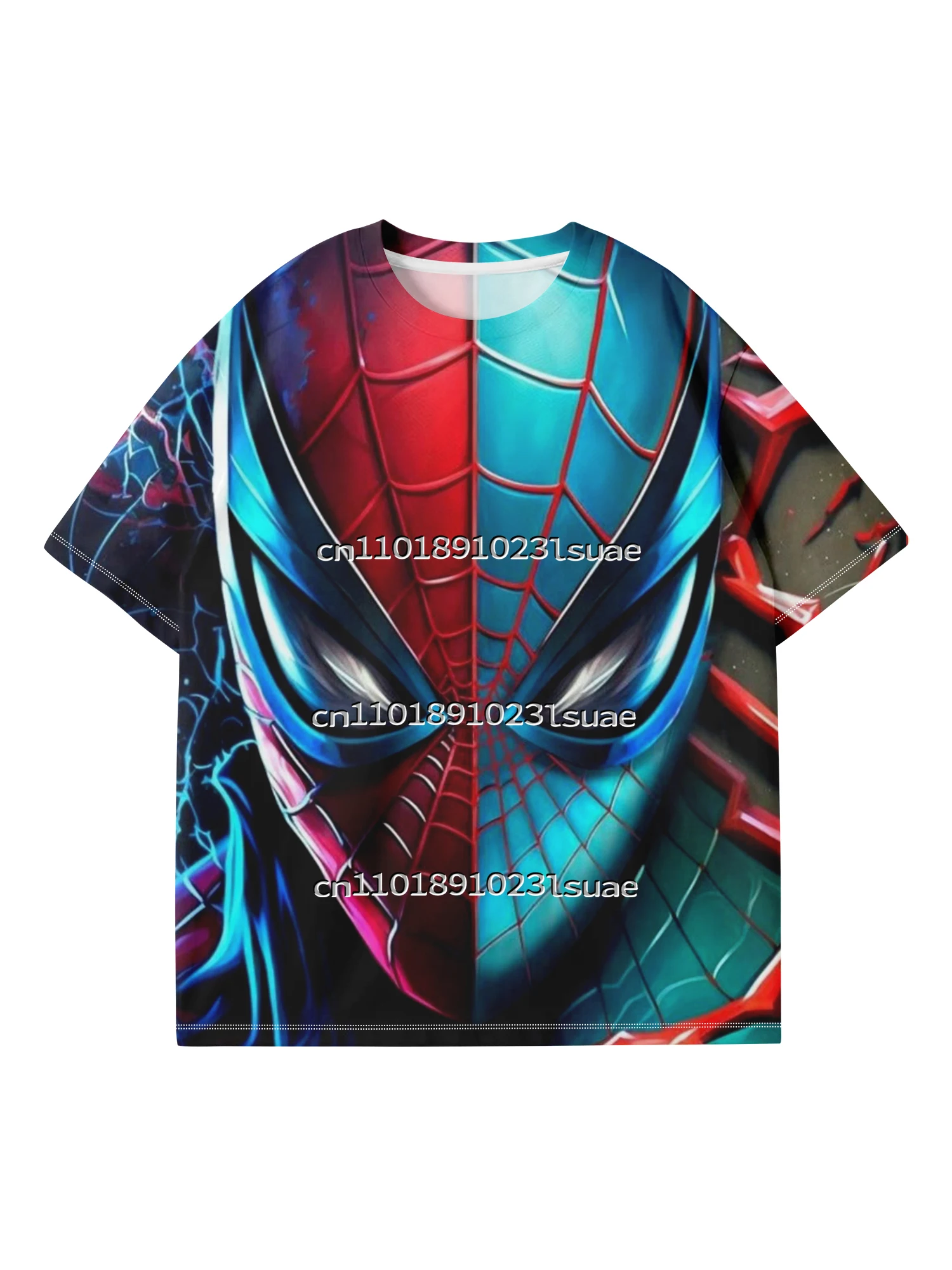 

Летняя мужская и женская крутая футболка с изображением Человека-паука, футболка с 3D цифровой печатью для мальчиков, спортивная одежда с короткими рукавами для девочек, повседневная одежда