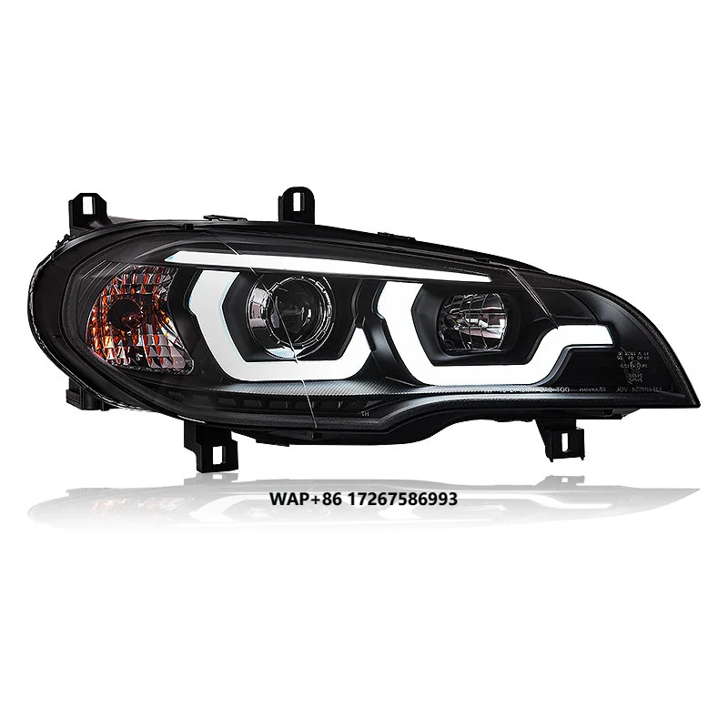 

Car Styg Head for X5 Headlights 2007-2013 E70 LED Headlight Angel Eye DRL Signal Lamp Hid Automotive Accessories