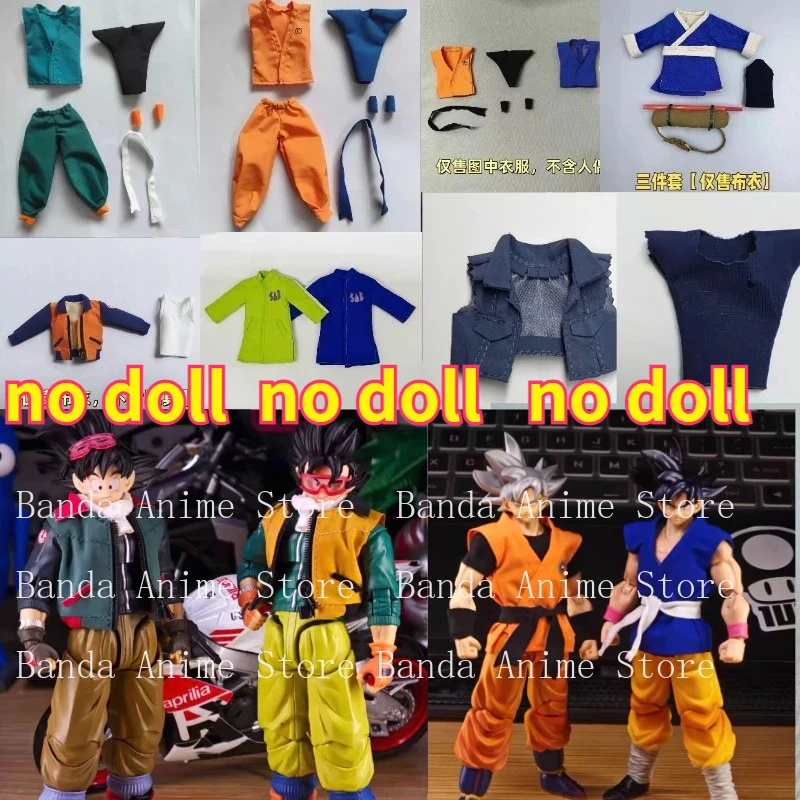 Figuras de la serie Dragon Ball Shf en stock, Son Goku, bata daoista, uniformes naranja y azul, traje de entrenamiento, accesorios, juguetes de regalo