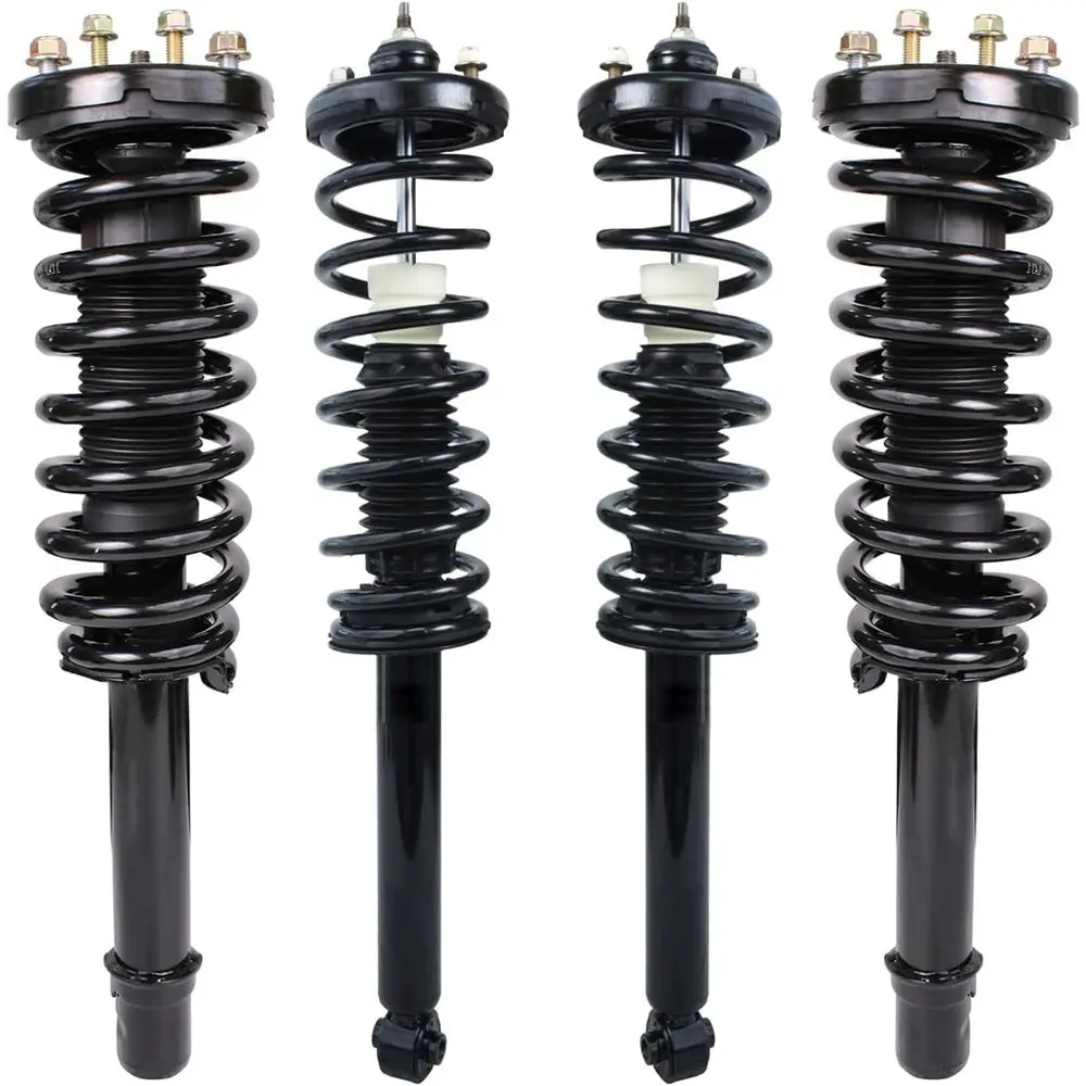 

Detroit Axle - 4pc Struts for 03-07 Honda Accord, 4 Front and Rear Struts w/Coil Spring Assembly 2003 2004 2005 2006 2007 Replac