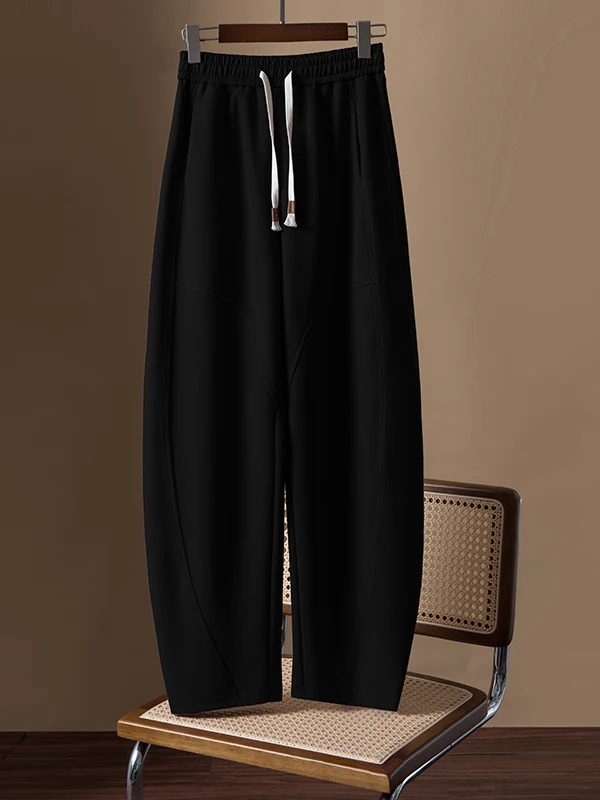 سروال نسائي فضفاض مبطن من Fce سروال الموز عالي الخصر هارلان Sle بناطيل كاجوال مستقيمة الساق دفء مريح للخريف... #2