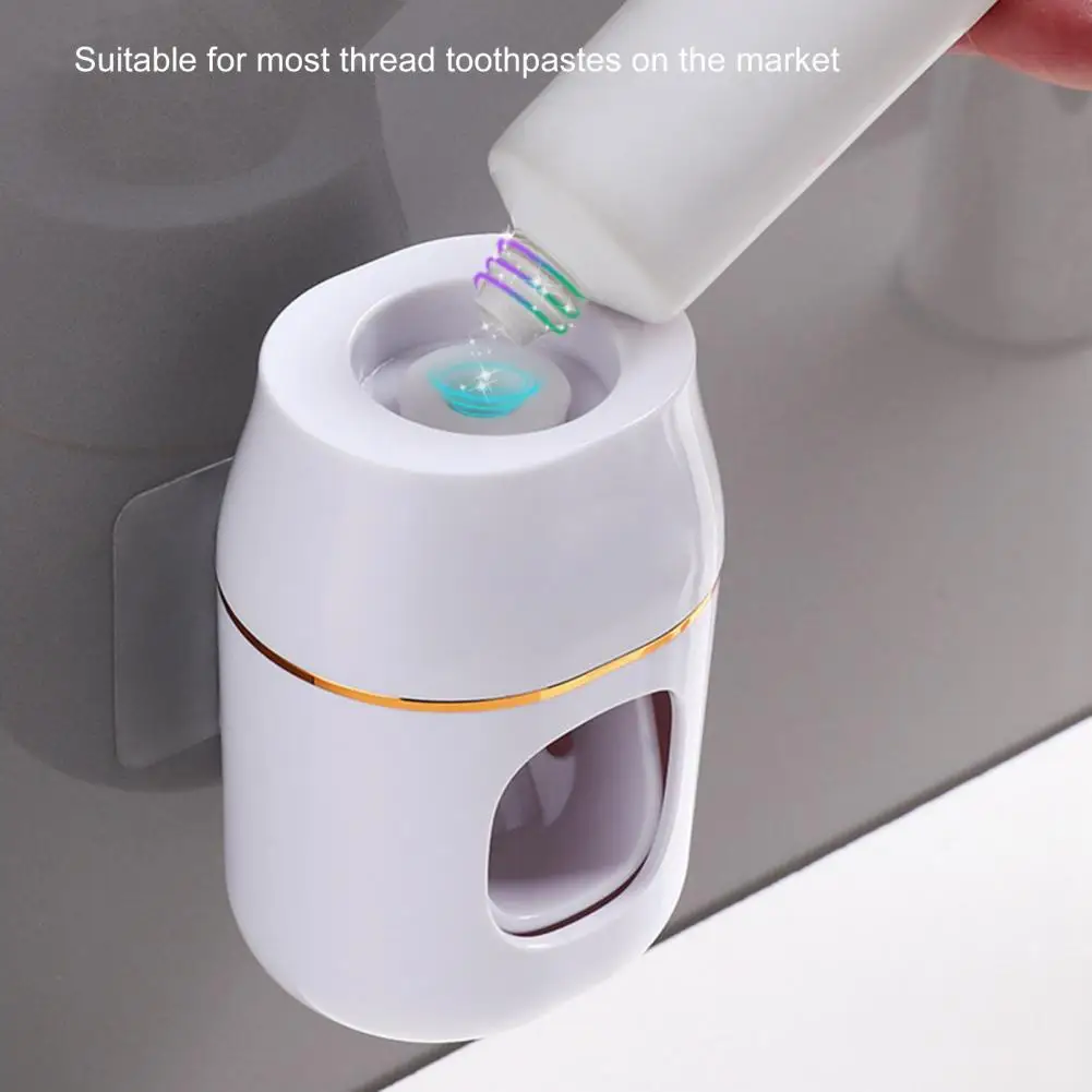 Automatic Toothpaste Dispenser Dust-proof Kids Adult Toothpaste Squeezer Quantitative Squeeze Wall-mounted Toothpaste Squeezer