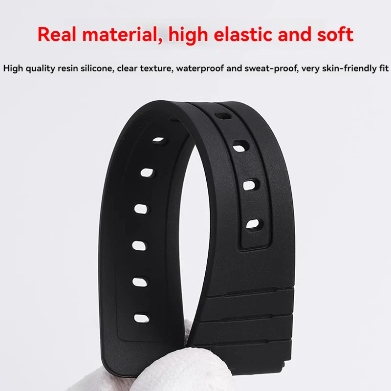 For Casio 3229 AE1200 AE-1200 AE-1200WH AE-1300 W-216H A158W A169 Resin Silicone Rubber Watch Strap Waterproof Wristband 18mm