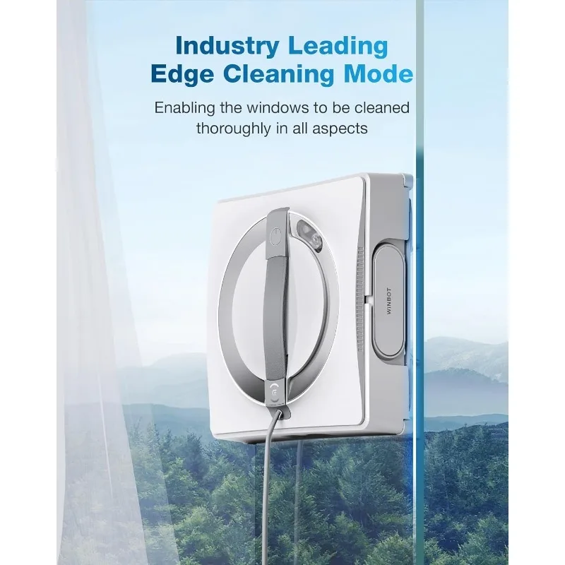 ECOVACS Winbot W2 Omni Робот для мытья окон, интеллектуальная уборка с широкоугольной технологией распыления с тремя насадками, всасывание 5500 Па