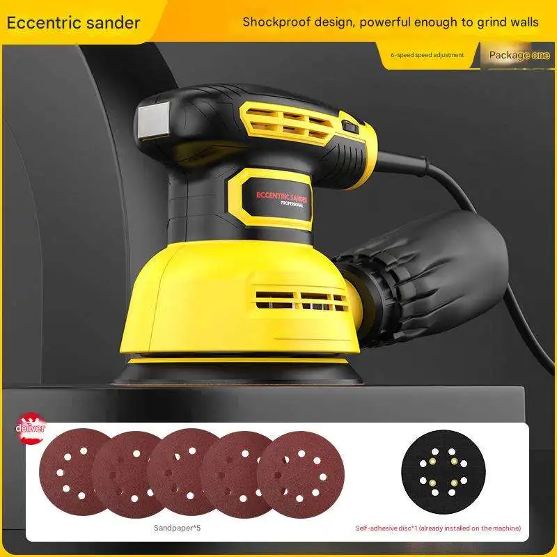 Industrial Grinding Polishing Machines Speed Control Vacuum Function Eccentric Sanding Papers Electric Random Orbital