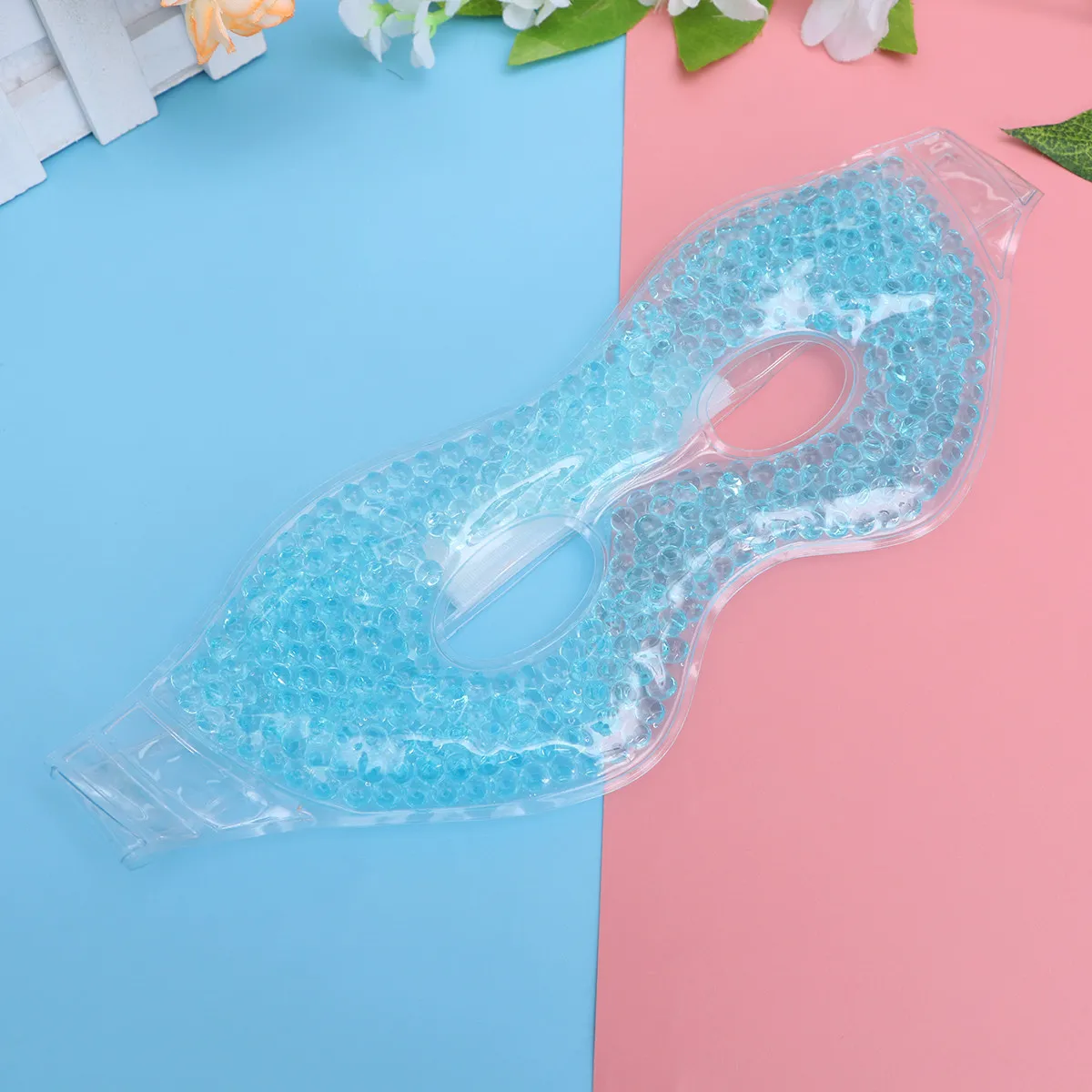 Cold Hot Eye Mask Blue Gel Cooling Eye Patch Relieves Eyes Fatigue Promotes Circulation Removes Dark Circles Puffiness Ice