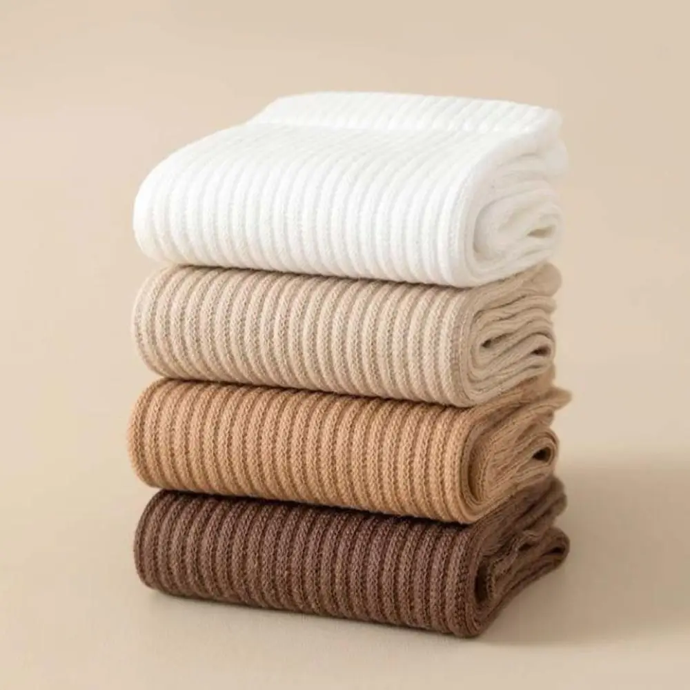 6 أزواج من الجوارب القطنية البسيطة المقاومة للاهتراء وممتصة للعرق بلون سادة جوارب ناعمة مريحة متوسطة الحجم للمدرسة #3