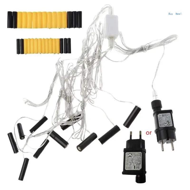 10 in 1 5AA 5AAA Battery Eliminator Cable Replace AA AAA Battery for Holiday Lights Walkie Talkie Supply Cable Adapter