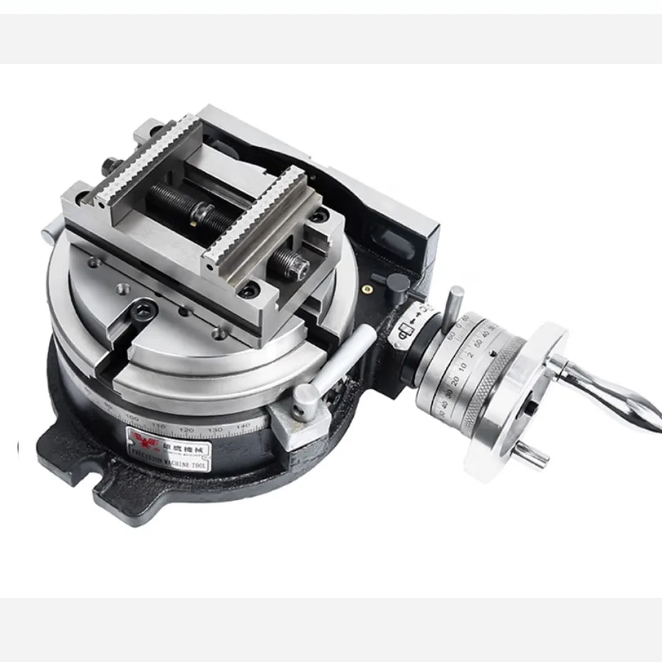 Manual four axis turntable CNC machining center rotary disc can be used for polyhedral angle positioning machining AC axis