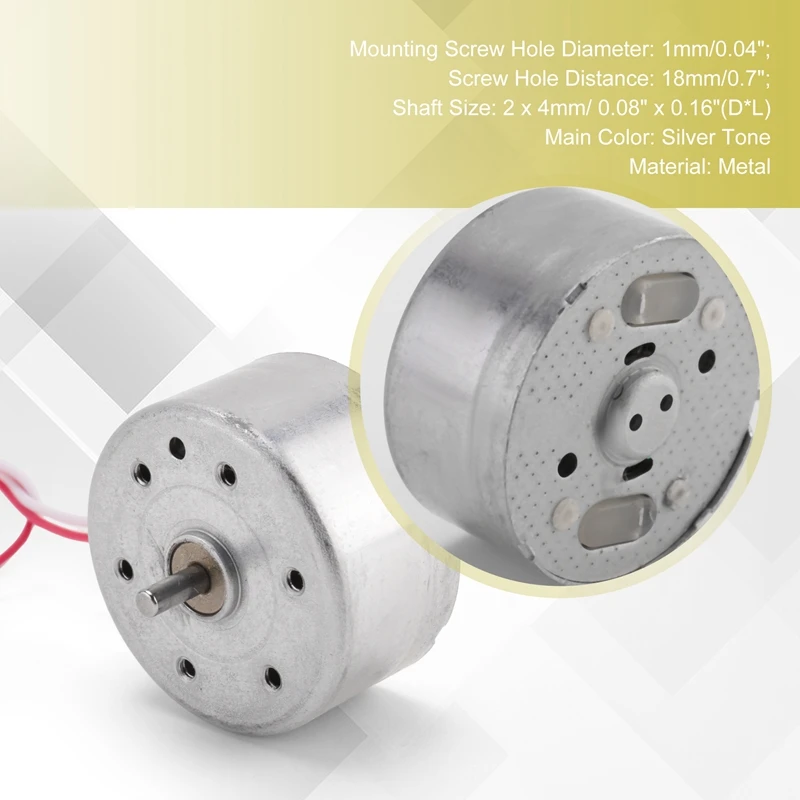 1700-7300RPM 1.5-6.5V High Torque Cylinder Electric Mini DC Motor-ABFB