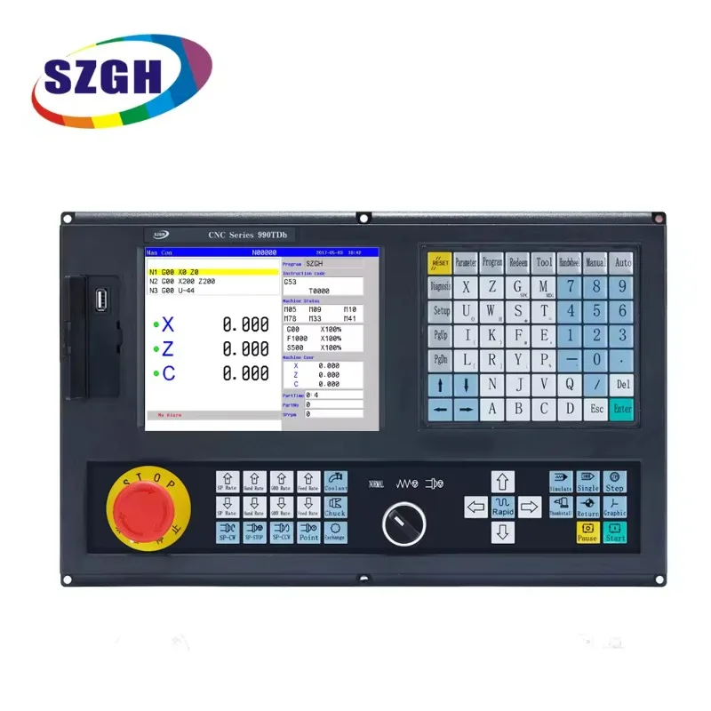 SZGH 2 3 4 Axis Keyboard CNC Controller for Metal CNC Lathe Center and Turning Center