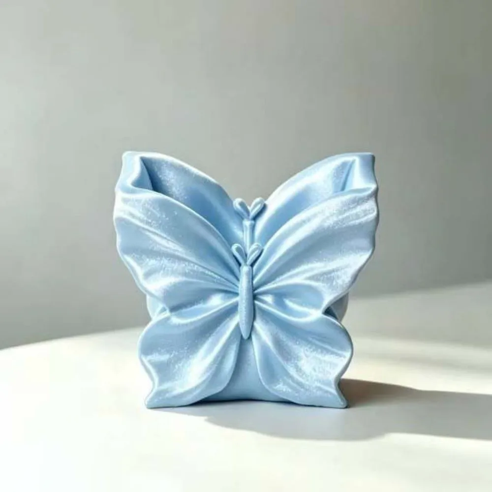 Desktop Organizer Butterfly Pen Holder Makeup Brush Bin Pencil Rack 3D Printed Pen Stand Stationery Storage Pen Container