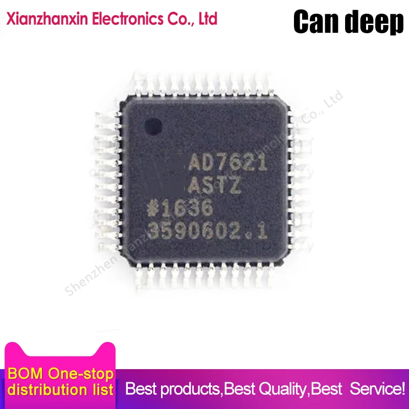 

1pcs/lot AD7621ASTZ AD7621 QFP-48 Adc chip in stock