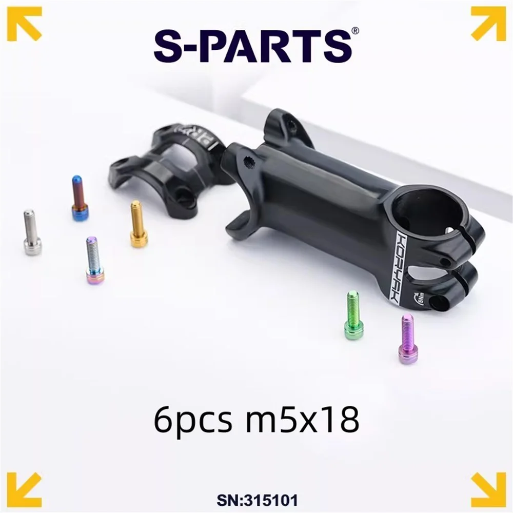 

6pcs Bicycle stem titanium screw M5x18mm road bike MTB stem titanium bolt