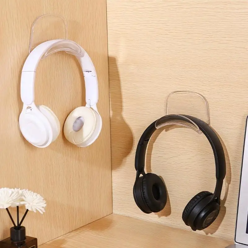 Wall-mounted Computer Headset Holder Without Punching Headphone Stand Storage Hook Dormitory Desktop Display Rack Storage Rack - zdjęcie 1