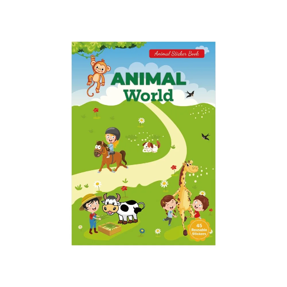 

Paper Children Scene Sticker Book Educational Toys Handmade DIY Paste Material Kit Montessori Cute Animals Sticker Book Children