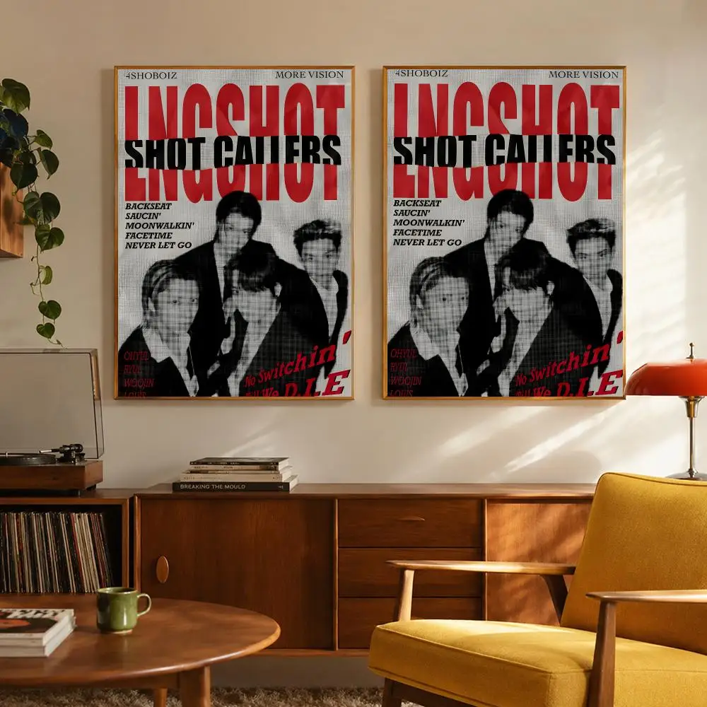 Group Idol L-LNGSHOT Poster Digital Solvent Print Waterproof PP Fade-Resistant Wall Art Room Decor Gift