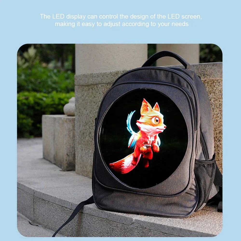 3D Hologram Projector Fan Advertising Backpack LED Display Screen Shoulder Bag Holographic Lamp Player Outdoor Movable