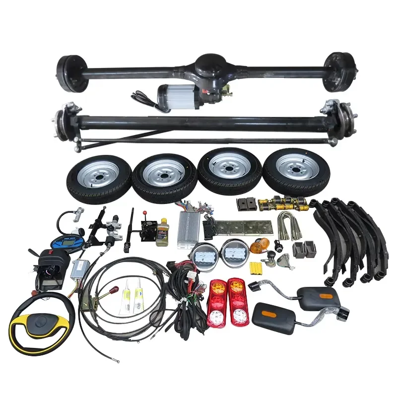For Go Kart Electric Tricycle Rickshaw Golf Car 36V 48V 1000W 5KW Differential Front Rear Axle Assembly with Motor Spare