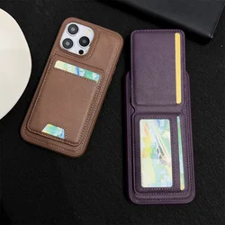 For iPhone 11 12 13 14 15 Pro Max Magnetic Adsorption Detachable Wallet Invisible Stand Wireless Charge Seismic Phone Case