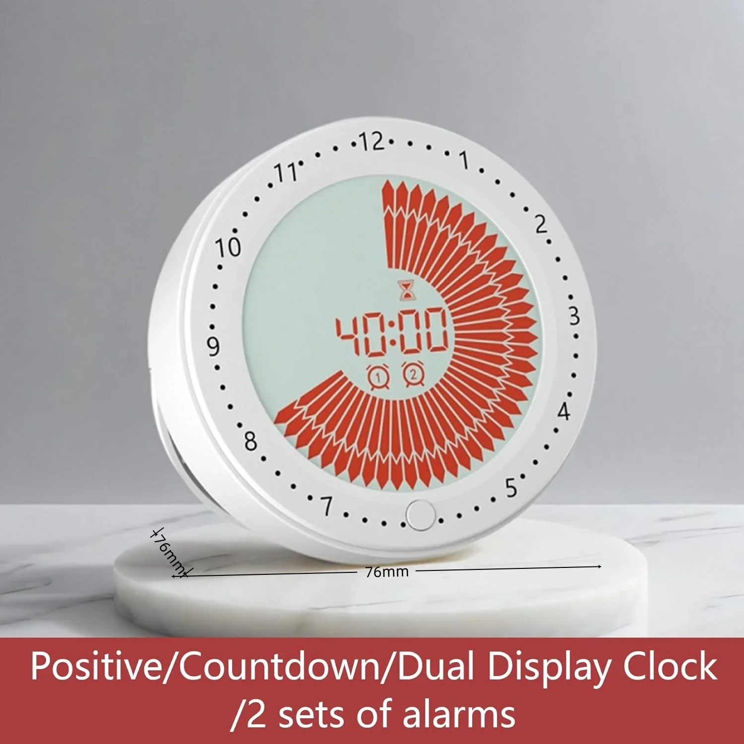 بومودورو مؤقت بصري رقمي، 60 دقيقة 2 ساعة منبه دراسة المطبخ دش لطيف الموقت الخلفي المغناطيسي مدير الوقت الأدوات الذكية