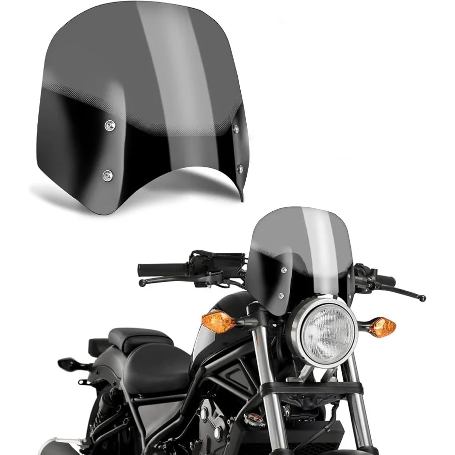 

Лобовое стекло мотоцикла для Rebel 300 Rebel 500 CMX 300 CMX 500 2017-2025, легкий экран защиты от дыма