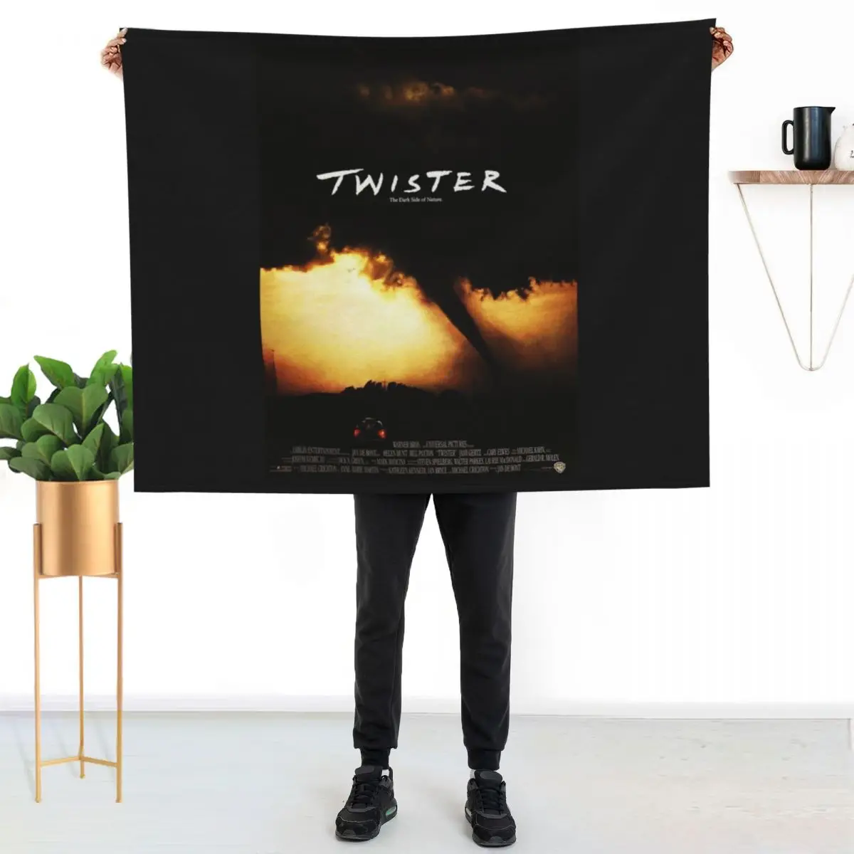Twister Poster Throw Blanket Thermal Luxury for babies Beach Baby Retros Blankets