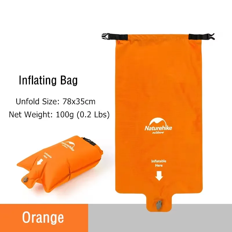 Colchón Inflable para Camping Naturehike FC-10, Colchoneta Ultraligera, Colchón de Nailon para Dormir
