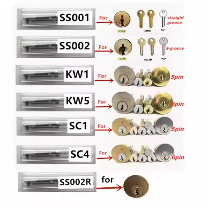FOR Professional Locksmith Lishi 2 In 1 Tool SC4 SC1 KW1 KW5 Tools For Home Doo…
