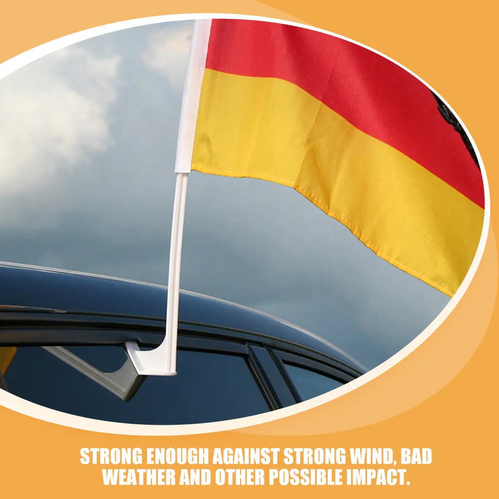 20Pcs Removable Car Flagpole Holder Easy Install Windproof Plastic Flag Rod for Vehicle Accessory Outdoor Travel