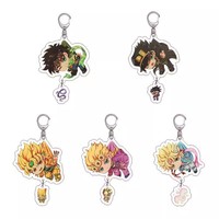 Cute Anime JoJo Keychain Guido Mista Bruno Bucciarati Cosplay Accessories Key Chain Pendant Cartoon Badge Christmas Gift