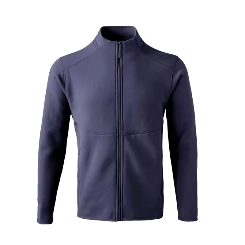 Golf Men's Clothing Autumn and Winter Outdoor Sports Jacket Windproof and Warm Jacket Men's Thin Velvet Stand up Collar Top