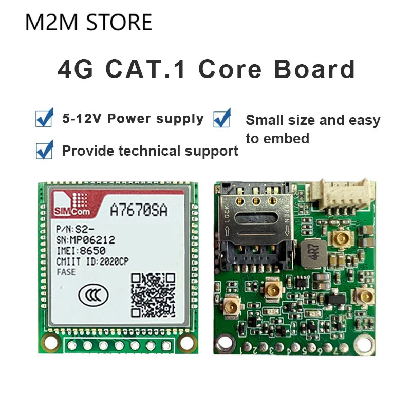 SCHEDA CENTURALE DA M2M STORE È IN MAGAZZINO! !SIMcom A7670SA-FASE A7670SA-LASECAT1 Scheda centrale, supporta dati+GNSS+vocale