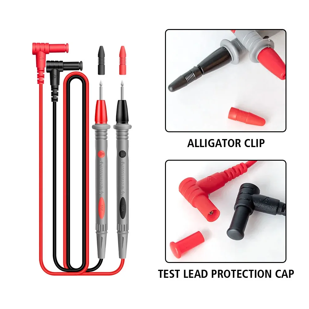 Car Amp Hz Capacitance NCV Ohm Test Digital Clamp Meter DC/AC Current Measurement 4000 Counts Ammeter Voltage Tester Multimeter