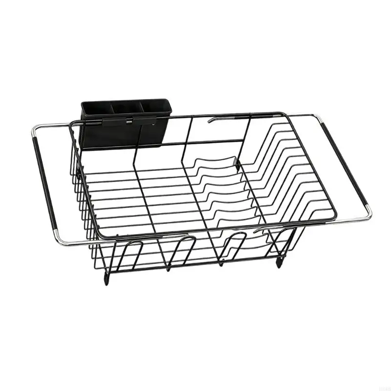 H8WB Thickened Carbon Steel Dish Rack With Segmented Sections For Organization