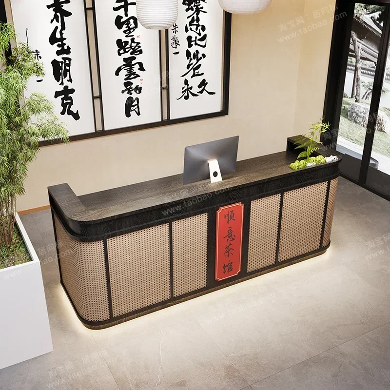 A17 Neuer chinesischer Rattan-Restaurant-Hotel-Stehtisch, Kasse, Homestay, Tee, Fußbad, OhrempfangQ