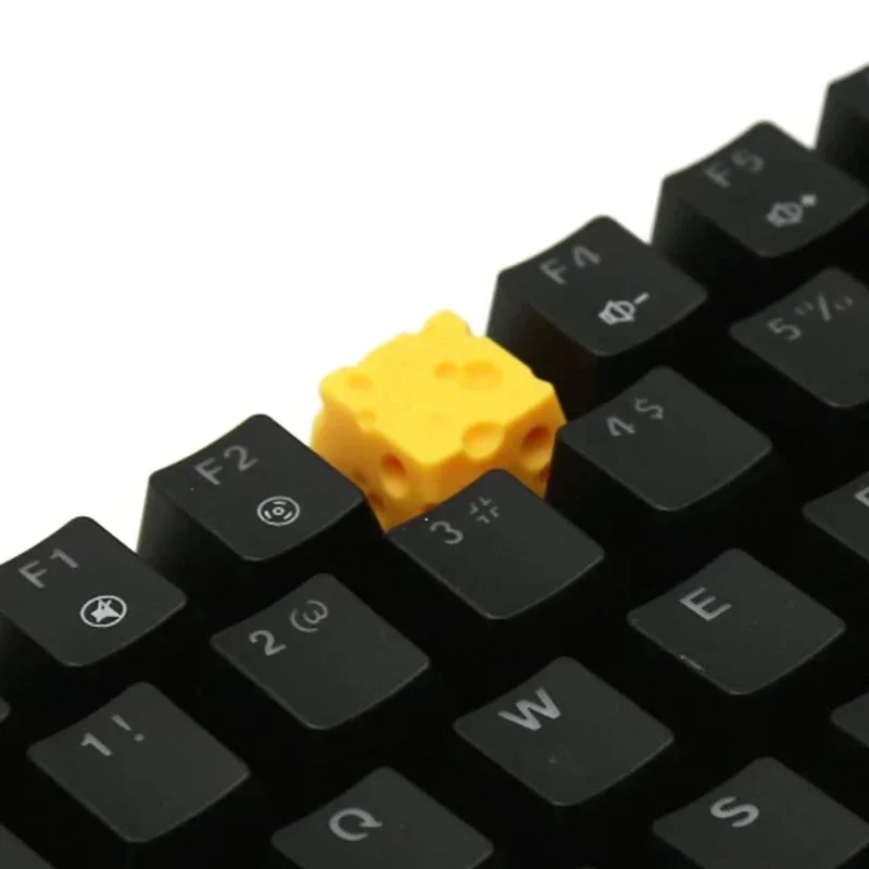 Queijo Keycap Personalidade Resina Teclado Mecânico para KEY Cap Chesse Cake Design Amarelo