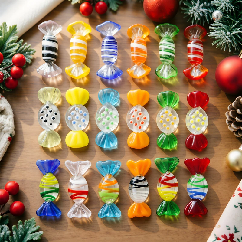 

Vintage Murano Glass Candy Mini Lovely Sweets Figurine Home Desktop Decor Ornament Wedding Party Favors New Year Christmas Gifts