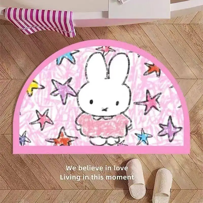 Cartoon Miffy Diatomaceous Earth Mat Household Water Absorbing and Anti Slip Bathroom Kitchen Decorative Carpet Festival Gift