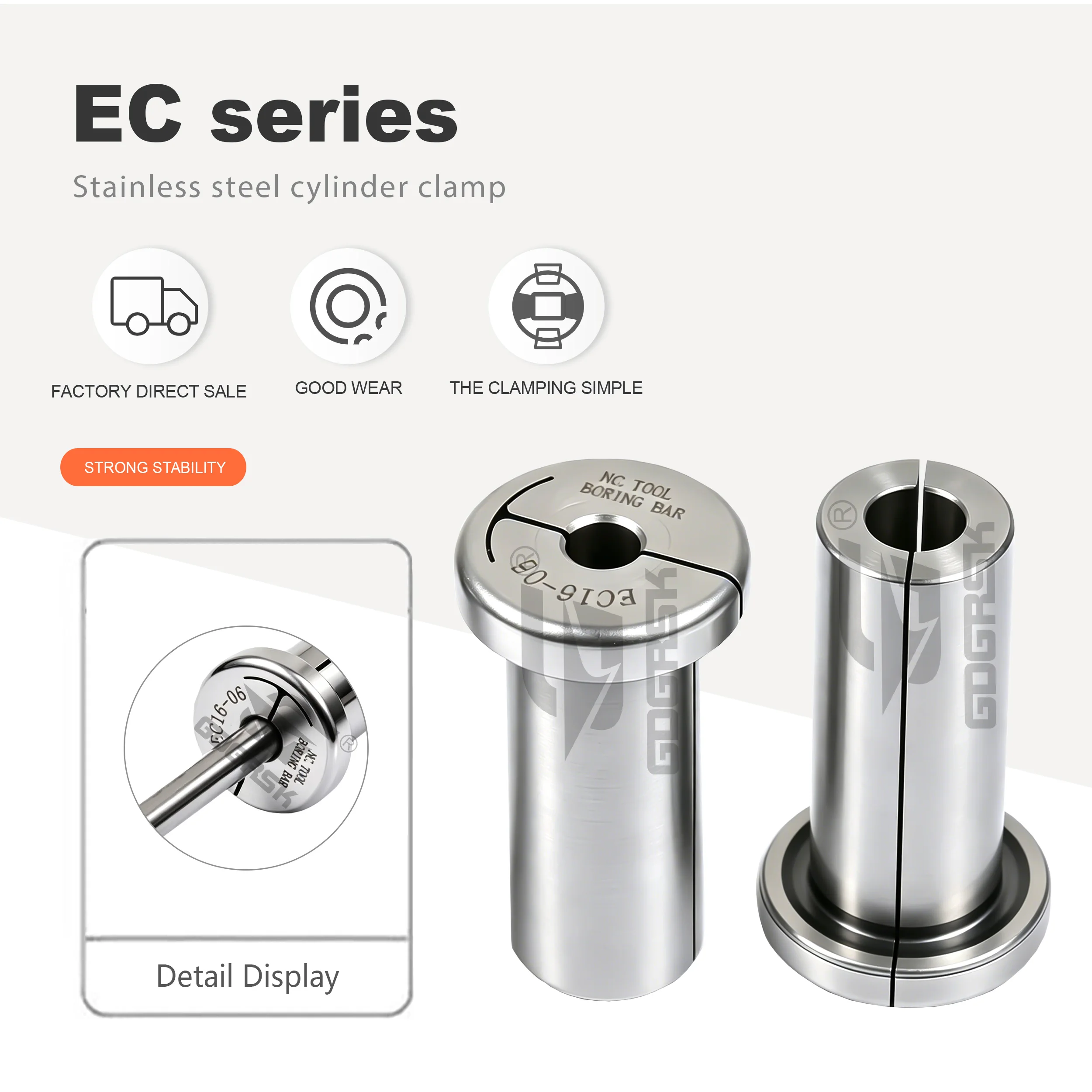 EC Series Boring Tool Variable Diameter Clamp EC10-04/20-16 Socket Clamp NBJ10 16 2084 Small Aperture Boring Bar Special Socket