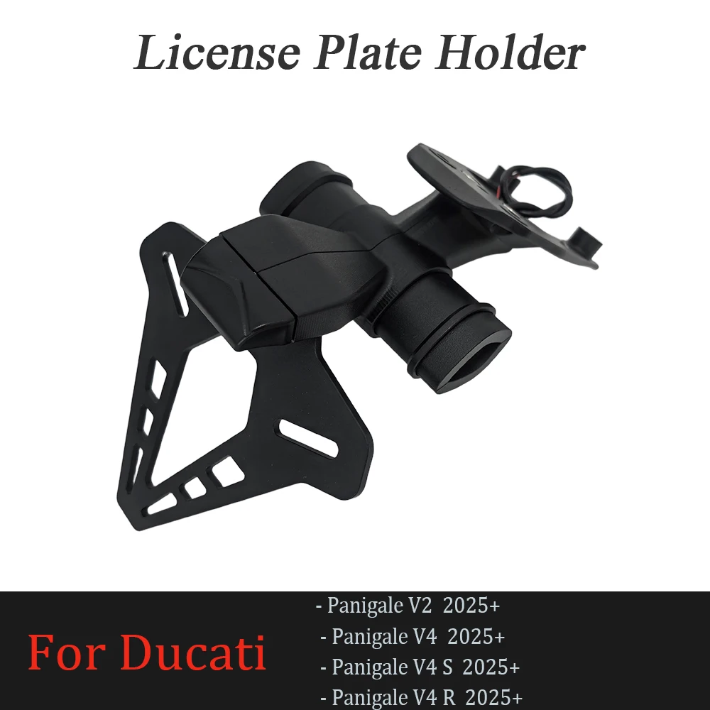 

For Ducati PANIGALE V2 V4 V4S 2025+Motorcycle License Plate Holder Rear Short Tail Stock Tailstock Frame Bracket Kit Accessories
